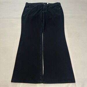7 For All Mankind Women Black Jean Boot Wide Leg Baggy Denim Y2K Pant-32??-3426